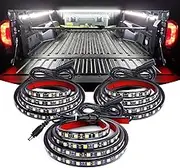 Nilight 3PCS 60 Inch Bed Light Strip 270 LED with On/Off Switch Blade Fuse Splitter Extension Cable for Cargo Pickup Truck SUV RV Boat