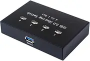 USB 3.0 Switch Computers Switch, 4 Computers Sharing 1 USB Devices Switcher Box Hub for Mouse Keyboard Scanner Printer PCs