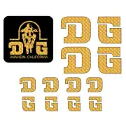 DG - CURVED D decal set - GOLD PRISM - Old school bmx