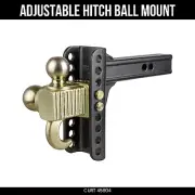 CURT Adjustable Hitch Ball Mount Tow Hook Step 2 In Receiver 6 In Drop 14K lbs