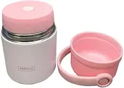 NERTHUS FIH 1464 650ml Double Walled Stainless Steel Thermos Flask with Handle Vacuum Seal Non-Slip Base Ideal for Food and Soup