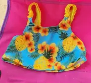 Girls pineapple 2 piece bathing suit. Size 4