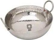 Heavy Guage Stainless Steel Kadhai Kitchen Cookware Wok 2500 ML