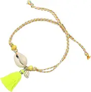 [Generic] Seashell anklet VanThai Le - Anklet for Women Foot Jewelry Tassel Shell Adjustable Rope Chain Bracelet for Leg Beach Sandals Accessories
