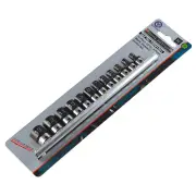 Dual Action 10041201 - Socket Set Thinwall 1/4" Drive - 12 Piece Rail Metric