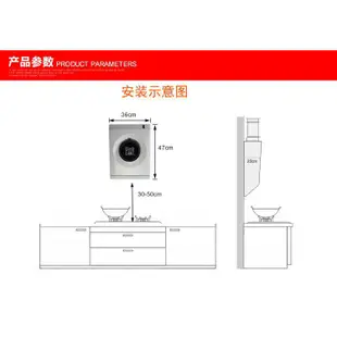 現貨/小型抽油煙機迷你尺寸簡易側吸壁掛單灶出租房公寓脫吸排油煙扇