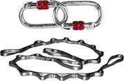 F.Life Aerial Yoga Hammock Hardware kit Height Adjustment Daisy Chain 3ft and 2X Carabiners for Yoga Trapeze Tree Swing Rigging Accessory