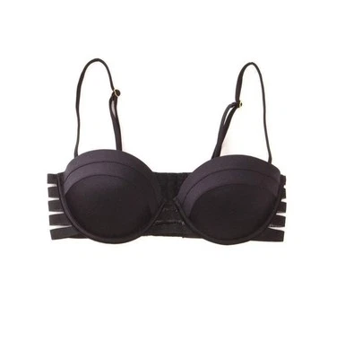 Beach Bunny Sheer Addiction XS Balconette Top Black B16125t6