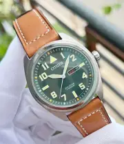Citizen Eco-Drive Super Titanium BM8560-11X Sapphire Crystal Green Dial Watch