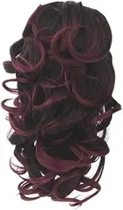 KAILIKETIY 1Pc Curly Ponytail Extension Clip Hairpiece Synthetic Hair Wig with Claw Clip for Women Comfortable Wear Color