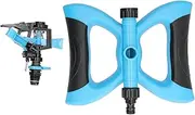 Plastic Sprinkler Rocker Nozzle 360° Rotating Automatic Irrigation Sprinkler for Garden Lawn ABS Material 24x18.5x6cm Base Size 242g Weight (Blue)
