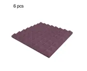 6Pcs Sound-proof Mat Eco-friendly Heat Insulation Sponge Sound Dampening Foam Pad for KTV - Purple