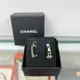 [二手] Chanel coco logo earrings 22p logo水鑽耳環