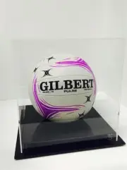 Netball Deluxe Display Case Acrylic Perspex - BLACK - FREE POSTAGE
