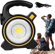 Camping Lights Solar Powered | Waterproof Fishing Light,Handheld Tent Lamp Portable, USB Rechargeable Electric Lantern for Fishing Cycling