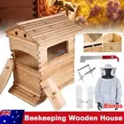 Cedarwood Beekeeping Box Beehive House 7PCS Honey Bee Hive Frames Brood Garden