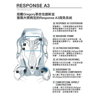 Gregory DEVA 60L登山背包 李子紅 安地卡綠【野外營】女 登山背包 S