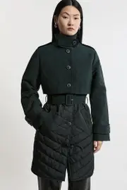 Lightweight Padded Hybrid Short Trench Coat