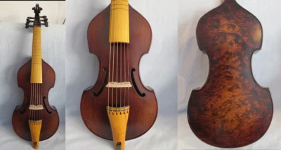 Baroque style SONG Brand bird's eye Maestro 6 strings14" viola da gamba #10952