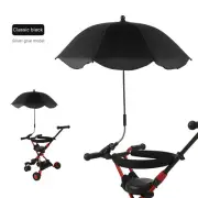 (Black)Chair Umbrella With Clamp Portable New Umbrellafor Patio Strollers