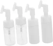 FRCOLOR 4Pcs Face Brush with Cleanser Dispenser Bottles Gentle Massage Exfoliating Facial Brush for Skin Cleansing for Travel Daily Use