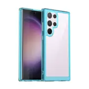 For Samsung Galaxy S24 Ultra Case, Scratch-Resistant Back Cover, Clear Blue