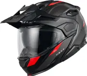 Nexx X.Lifecountry Terra, flip up helmet , color: Matt Black/Grey/Red , size: M
