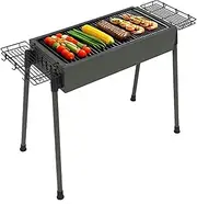 Cuisiland Heavy Duty Portable Steel Movable Charcoal BBQ Grill Patio Classic Large BBQ Charcoal Grills For Outdoor Garden Camping