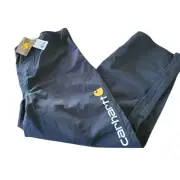 Carhartt Pants Men's Shoreline Storm Defender Zip Leg Black Large New w/Tags