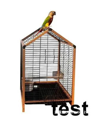觀賞鳥籠牡丹鸚鵡籠鋁合金邊框寵物籠可拆卸易安裝清潔便攜別墅籠