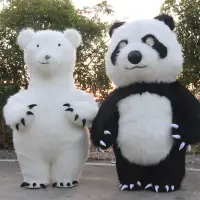 在飛比找蝦皮商城精選優惠-充氣網紅熊貓卡通人偶服裝圣誕活動演出道具北極熊龍年吉祥物玩偶