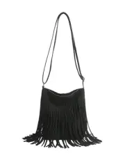 OYOANGLE Women's Fringe Hobo Bags Adjustable Strap Tassel Crossbody Bags Hipp...