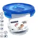 法國樂美雅 Luminarc儲物罐 藍色樂扣蓋 保鮮罐 保鮮盒 純淨玻璃系列 840cc