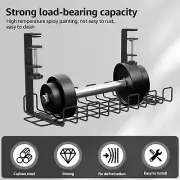 Under Desk Cable Management Tray Metal Cable Management Rack with Clamps lewnt