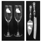Disney Tiana Princess Prince Wedding cake server glasses personalize free*