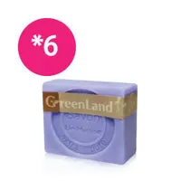 在飛比找ETMall東森購物網優惠-GreenLand 72%初榨橄欖薰衣草馬賽皂6入(靚白組)