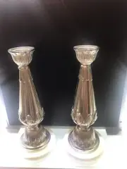 Michael Aram Palace Marble Base Candleholder Set of 2 NIB
