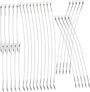 Toddmomy 30pcs Steel Wire Fishing Line Connectors Swivels Biteresistant Leaders for Tackle Kit Lengths Versatile Fishing Gear for Freshwater and