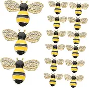 [BEBEMOKO] 40pcs Mini Bee Diy Phone Case Charms Alloy Craft Ornaments Girls Cute Phone Case Decorations