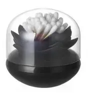Cotton Swab Holder Toothpick Storage Box Cotton Bud Case Household Organizer Home Decorate 24 BLACK