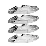 4 Pcs Corner Shower Shelf Stainless Steel Strong Load Bearing Space Saving Wall Mounted Bathroom Rack