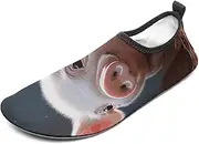 [BTCOWZRV] Water Shoes for Women Men Smiling Water Sports Shoes Slip-on Breathable Lightweight Athletic Aqua Sock