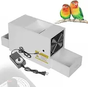 Bird Seed Cleaner Cleaning Machine, Cereals Winnowing Machine Husk Remover with Adjustable Speed Fan & Drawer, Portable PVC Grain Separator for Millet, Miscellaneous Grains, Melon Seeds, Rice, Beans