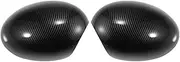 KIXURO Pair Car Rear View Left Right Side Mirror Cover Cap Replacement Black Carbon Fiber, for BMW, for MINI, Clubman R55 Hatchback Cooper R56 Convertible R57 Coupe R58 (Manual Folding Only) Car Wing