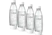 SodaStream Fuse White Bottle Dishwasher Safe Carbonating Sparkling 1L 4 Pack