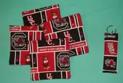 *COASTER SET of 4 and/or KEYCHAIN ring University of SOUTH CAROLINA Gamecocks