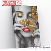 Paint By Numbers Kit Woman Abstract Canvas Art Oil Beginner Draw Painting Home