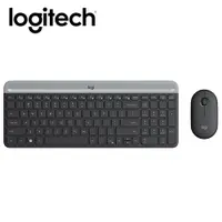 在飛比找ETMall東森購物網優惠-【Logitech 羅技】MK470 超薄無線鍵鼠組/石墨黑