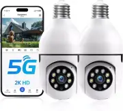 5G WIFI Light Bulb Camera Office Home Security Camera 3MP PTZ Eseecloud 2PCS