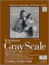 Strathmore Assorted Tints Gray Scale Paper Pad 9"X12"-15 Sheets -4400009